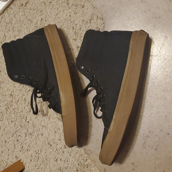 Vans Sk8-Hi Reissue Mens Black Hitop Canvas Sneakers 11.5 - Picture 3 of 6